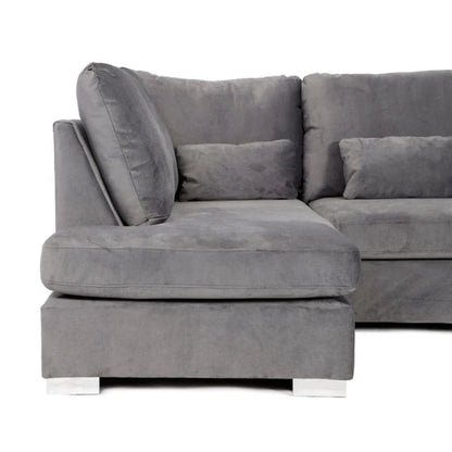 London U Shape Corner Grey Chenille