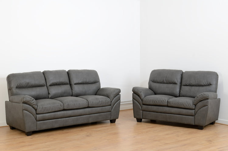 Capri 3+2 Suite Grey Faux Leathervendor##seotitleproduct-colour##