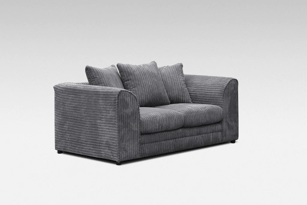 Hannah Jumbo Cord 2 Seater Sofa Grey