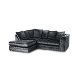 Hatton Crush Velvet Corner Chaise Sofa