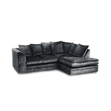 Hatton Crush Velvet Corner Chaise Sofa