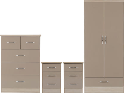 Nevada 2 Door 1 Drawer Wardrobe Bedroom Setvendor##seotitleArmoires & Wardrobesproduct-colour##