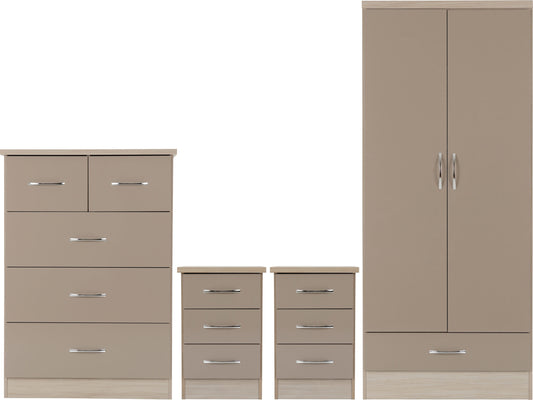 Nevada 2 Door 1 Drawer Wardrobe Bedroom Setvendor##seotitleArmoires & Wardrobesproduct-colour##