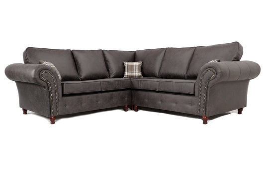 Oakland Large Corner Sofa Charcoal