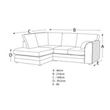 Hilton Grey Fabric Corner sofa