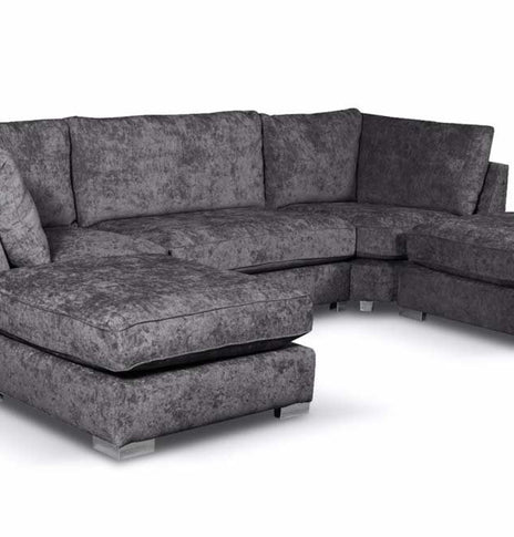 Bishop U Shape Charcoal Alaska Full back cushions