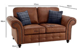 Oakland Tan 2+2 Seater Sofa Set