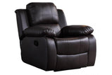 Valencia Brown Leather Recliner Armchair