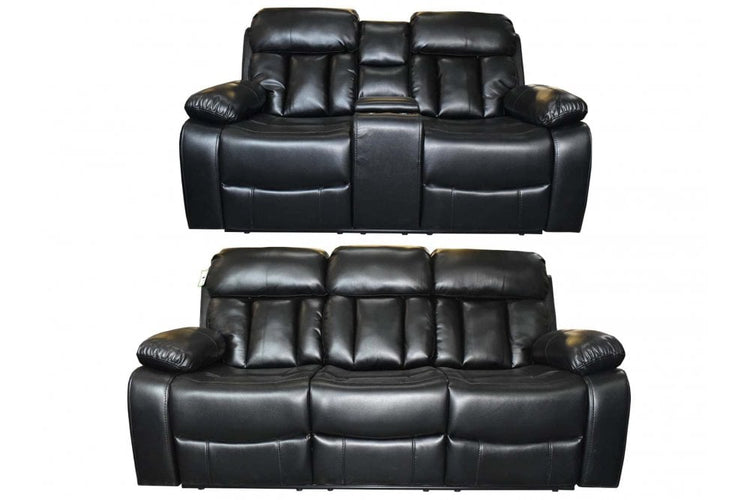 Bristol recliner loveseat in deals faux leather black