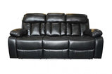 Vancouver Leather Recliner 3+2 Seater Sofa Set Cup Holders