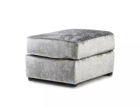 Hilton Crushed Velvet Footstool/ Pouffe
