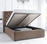 Kensington Velvet Double Ottoman Bed With Winged Headboardvendor##seotitleproduct-colour##