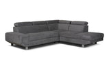 Artic Large Grey Fabric Storage Sofa Bed Corner