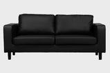 Black Faux Leather 3+2 Seater Sofa Set