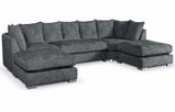 Bishop U shape Alaska Charcoal Sofa Corner