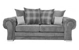 Verona 3 Seater Sofa Grey Fabric 