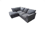 Byran Grey Jumbo Cord Corner Sofa - Left or Right Hand