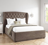 Kensington Velvet Double Ottoman Bed With Winged Headboardvendor##seotitleproduct-colour##