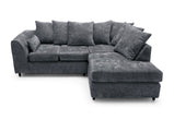 Rosa Soft Chenille Corner Sofa Set