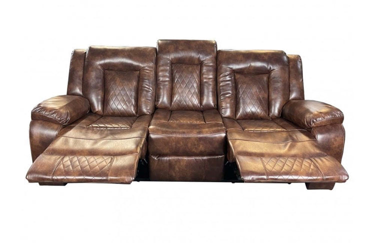 Paris Leather Recliner 3+2 Seater Sofa Set with Cup Holders