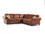 Oakland Leather Corner Sofa Tan Colour