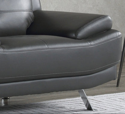 Islington Dark Grey Leather Armchair