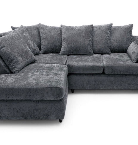 Rosa Soft Chenille Corner Sofa Set
