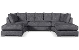 Bishop U shape Alaska Charcoal Sofa Corner