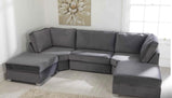 Belgravia Plush Velvet U Shape Corner Sofa