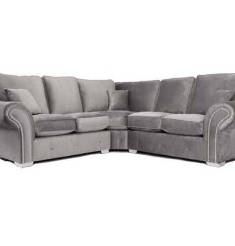Oakland Plush Grey  Corner Sofa