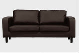 Black Faux Leather 3+2 Seater Sofa Set