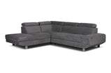 Artic Large Grey Fabric Storage Sofa Bed Corner