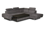 Artic Large Grey Fabric Storage Sofa Bed Corner