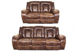 Paris Leather Recliner 3+2 Seater Sofa Set with Cup Holders