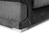 Logan Corner Sofa Black/Grey Large Cornervendor##seotitleproduct-colour##