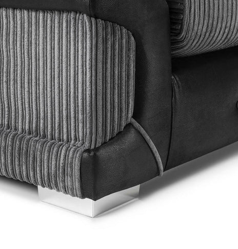 Logan Corner Sofa Black/Grey Large Cornervendor##seotitleproduct-colour##