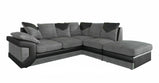 Dino Corner Sofa Right Hand Facing - Black/Grey