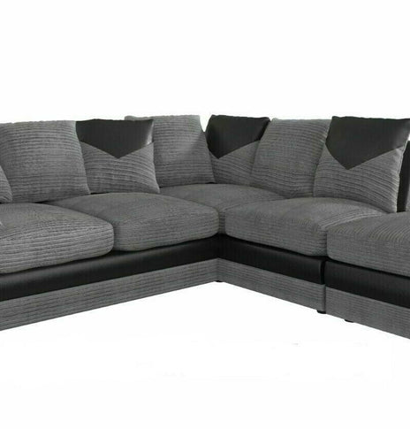 Dino Corner Sofa - Black/Grey